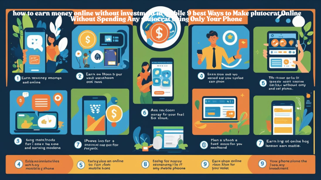 how to earn money online without investment in mobile